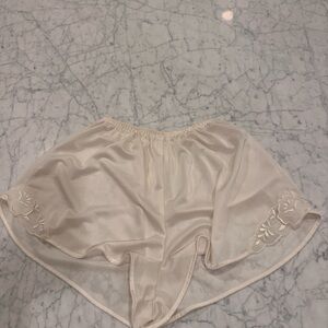 Elegant Cream Women's Sleep Shorts
